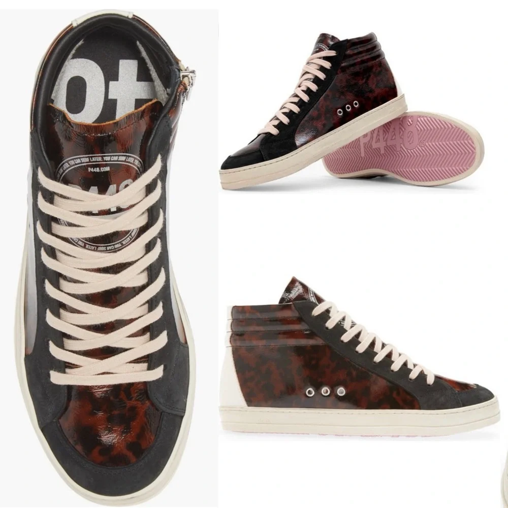 NEW P448 Skate High Top Sneaker sz 42, color: tortoise shell - Picture 3 of 12